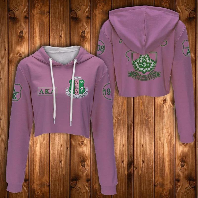 Wonder Print Hoodie – Alpha Kappa Alpha Croptop Hoodie –  Jack Style