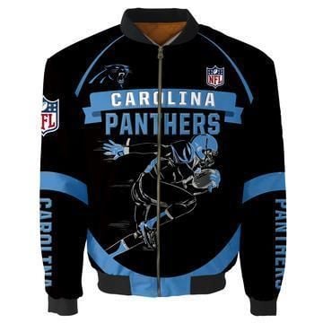 Carolina Panthers Bomber Jacket Graphic Running men gift for fans All Over Printed Jacket