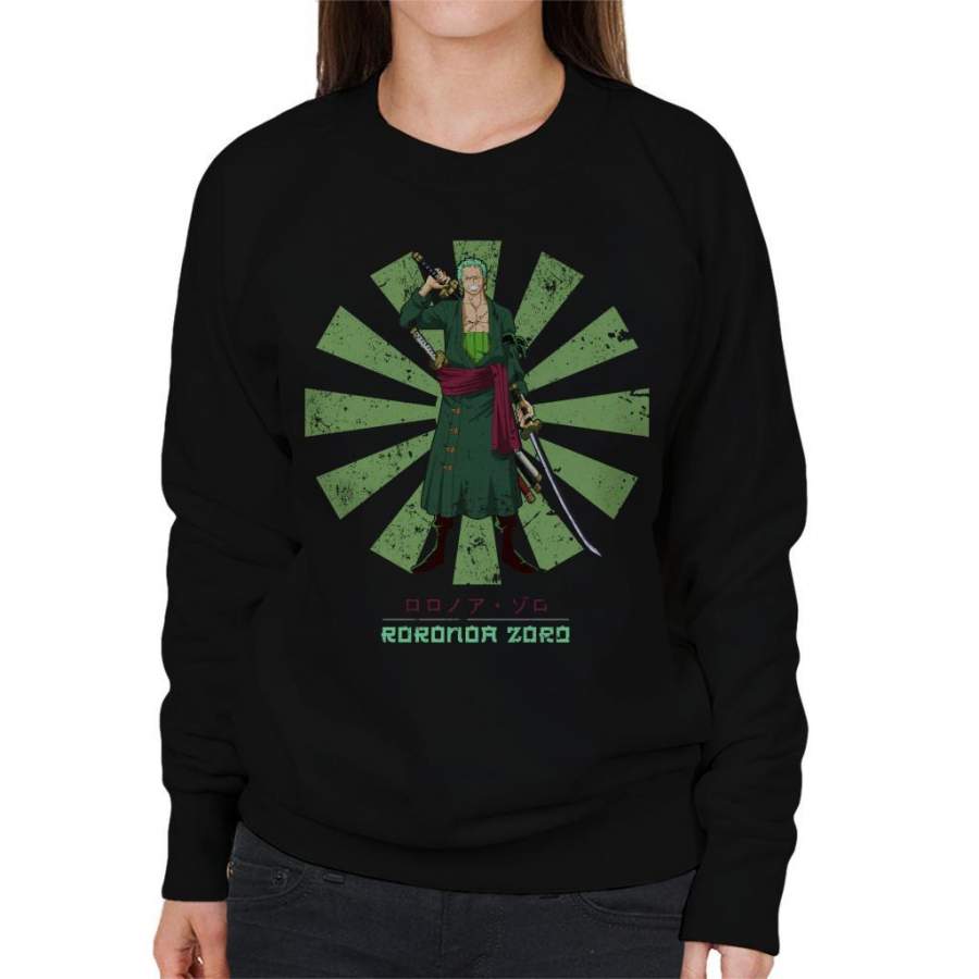 One Piece Roronoa Zoro Retro Japanese Women’s Sweatshirt