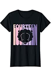 14th Birthday Leo Lion Zodiac Retro Girl 14 years old T-Shirt