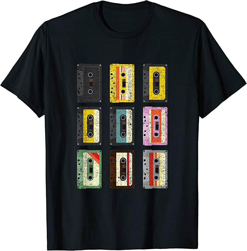 Vintage Set of Cassettes Tape Classic Mixtapes 80s 90s T-Shirt