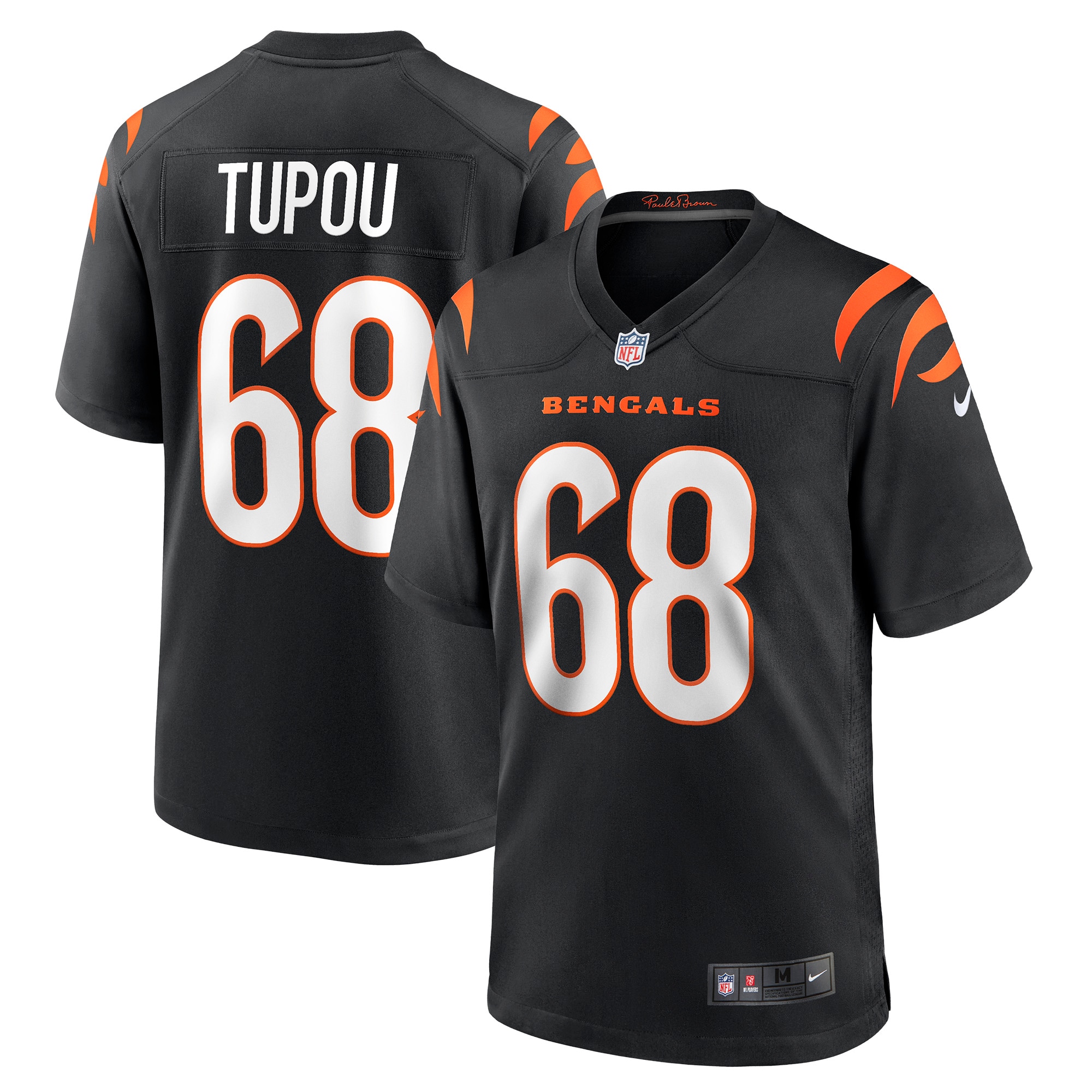 Josh Tupou Cincinnati Bengals Game Player Jersey – Black