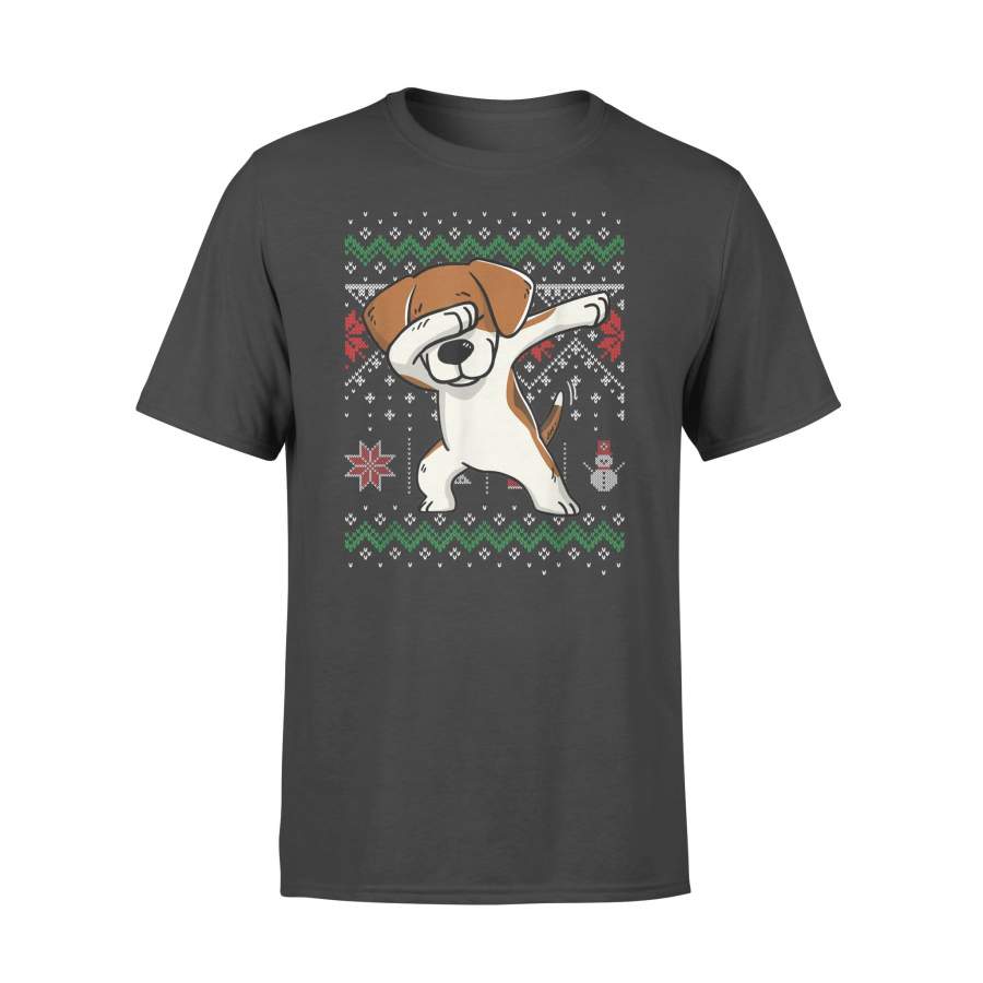 Beagle Dabbing Ugly Sweater Christmas Gift T-Shirt – Premium T-shirt