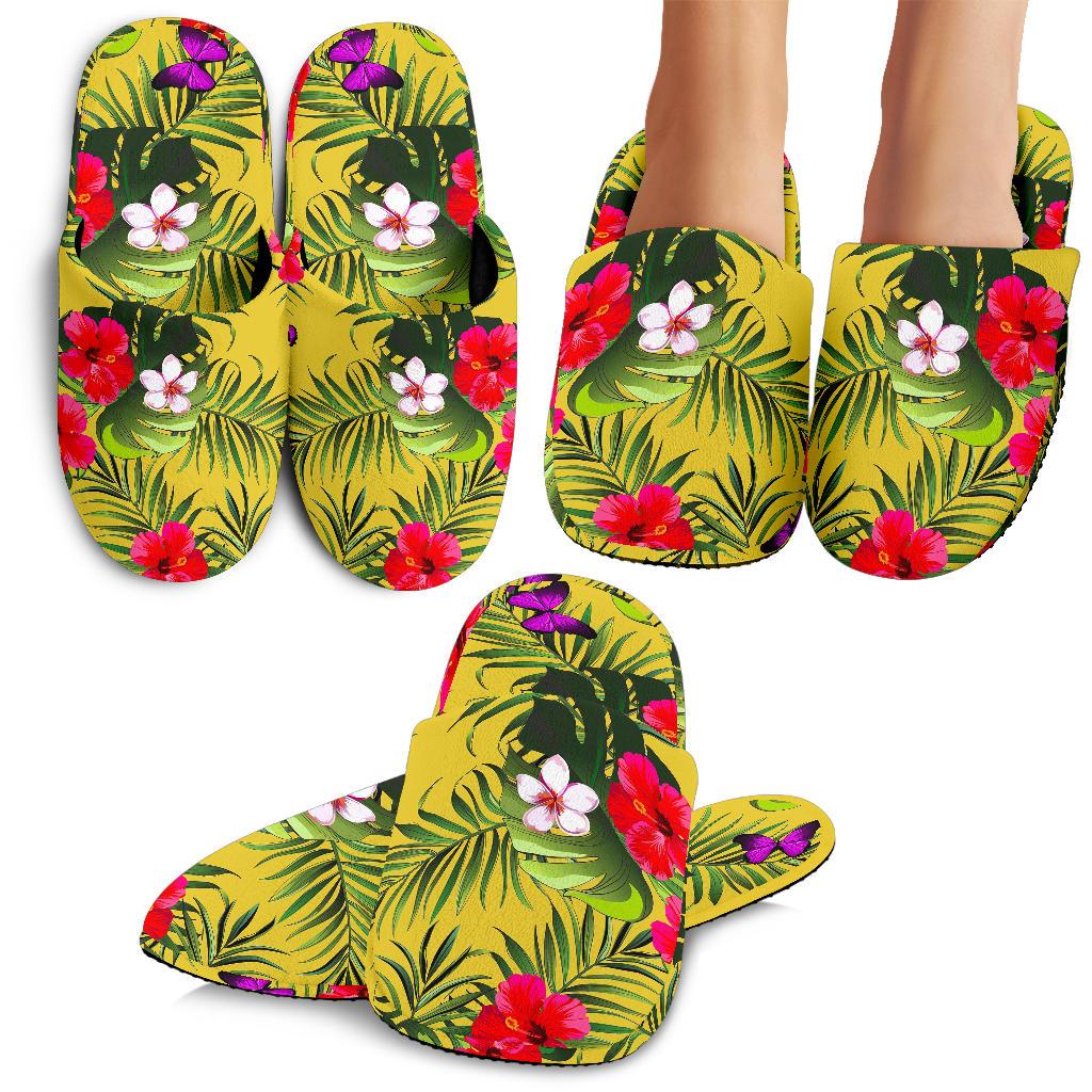 Tropical Exotic Hawaii Pattern Print Slippers Ha91368