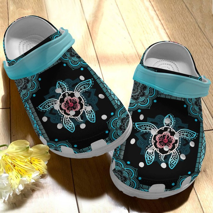 Decorative Turtle Yoga Pattern Peace Shoes Crocs Sea Turtle Crocbland Clog For Women Men Dc