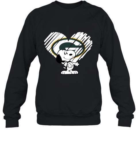 I Love Snoopy Green Bay Packers In My Heart 2D Sweatshirt