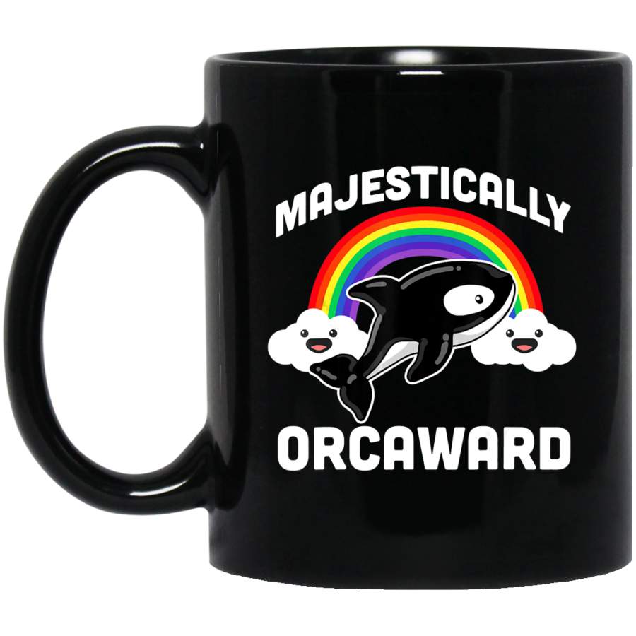 Majestically Orcaward , Funny Awkward Whale Gift Coffee Mug