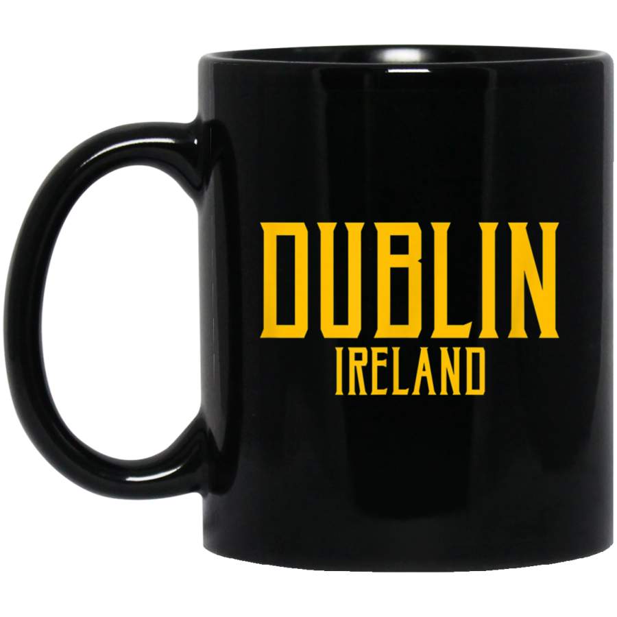 Dublin Vintage Text Amber Print Mug