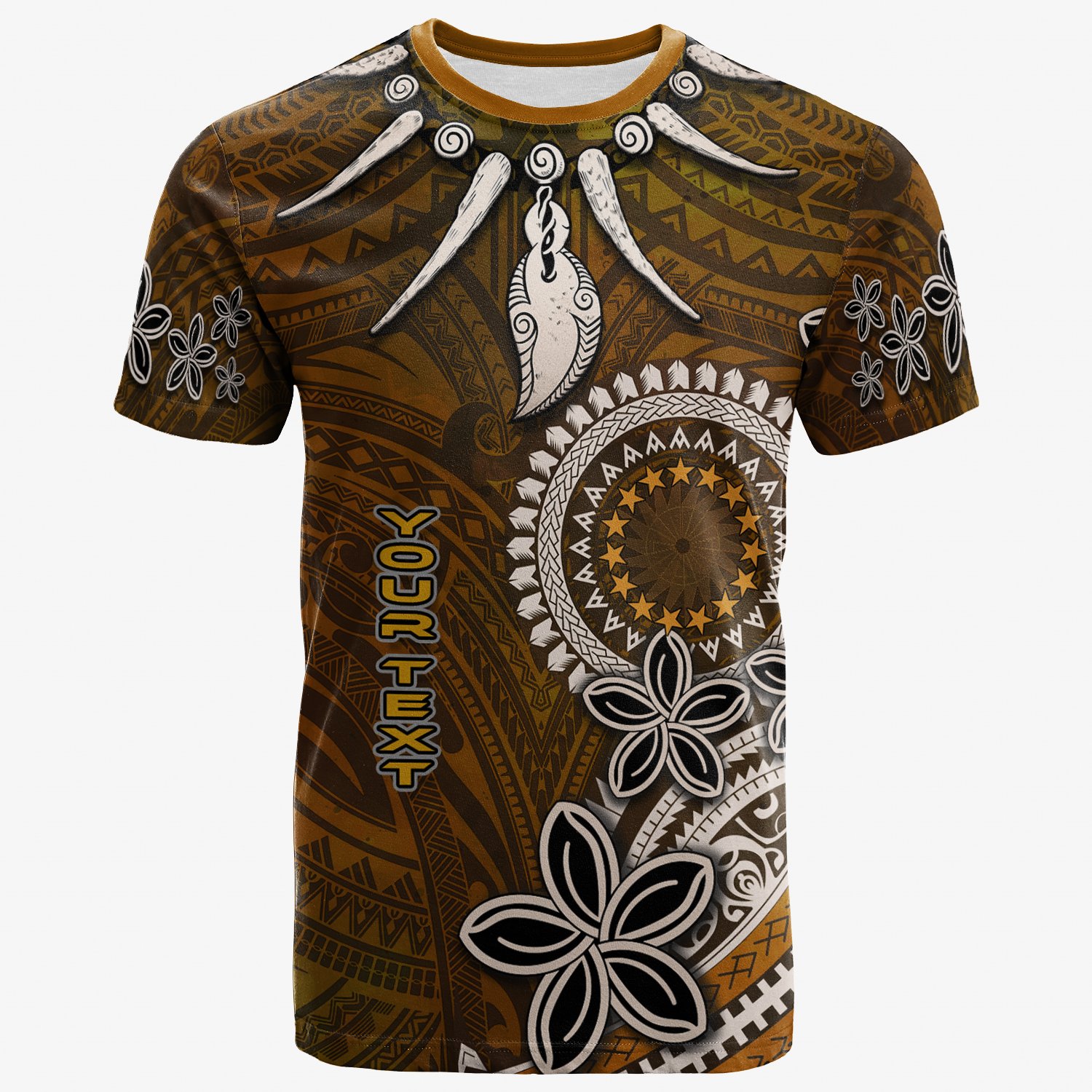 Cook Islands Custom Personalised T-Shirt – Polynesian Boar Tusk – BN39