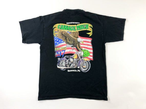 90s Harley Davidson style Vintage T Shirt Daytona Bike Week Vintage T Shirt Harley Davidson Eagle 3D Print size Medium