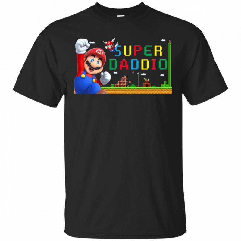 Super Daddio T-shirt Funny Super Mario Fan Gift For Fathers Day LT04