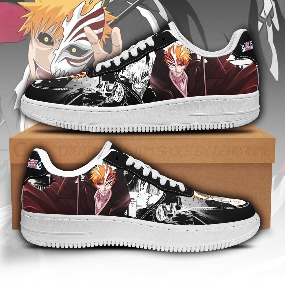 Ichigo Hollow Bleach Air Force Shoes Sneakers Custom Anime