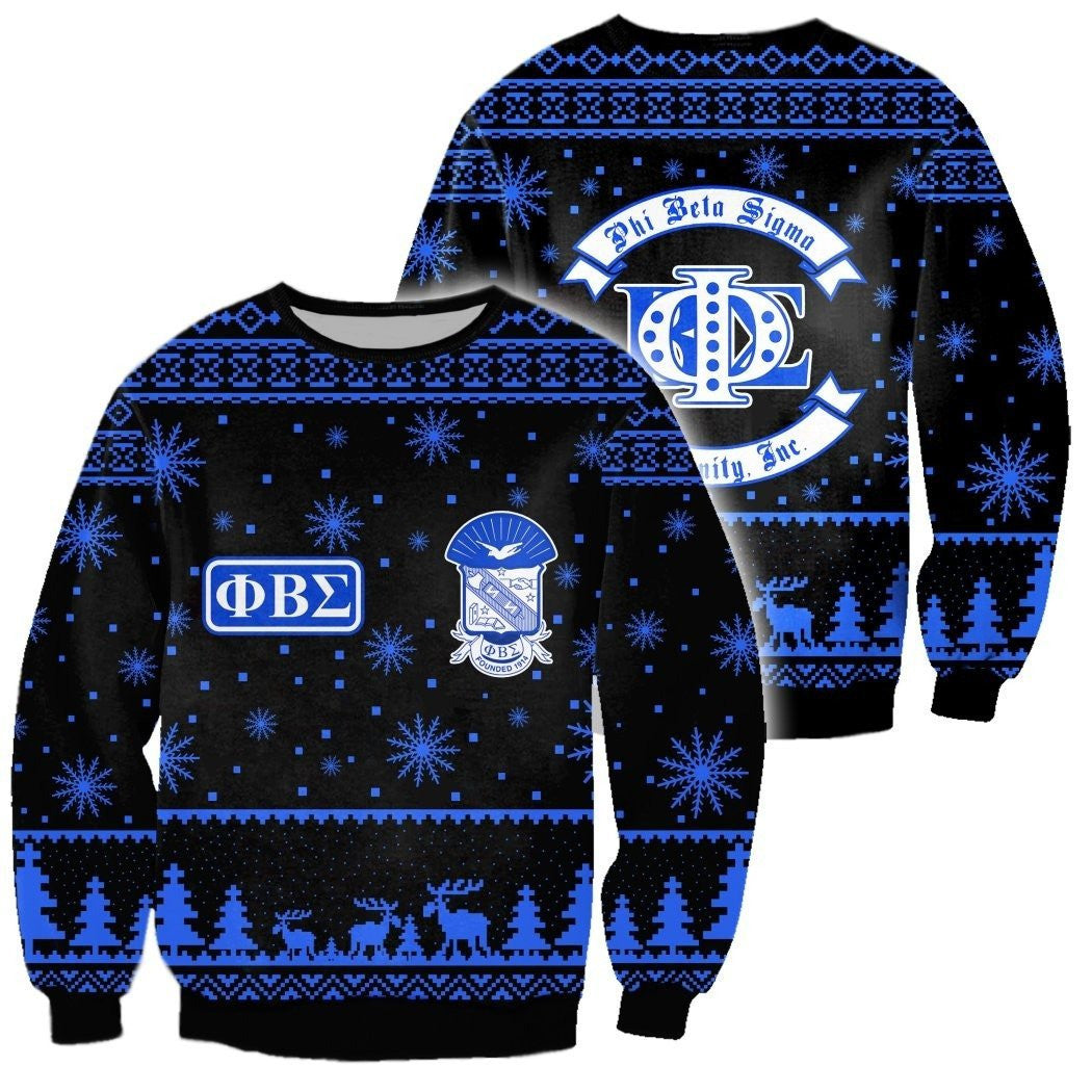 Fraternity Sweatshirt – Crewneck Sweatshirt Christmas Black Pbs Phi Beta Sigma Frat