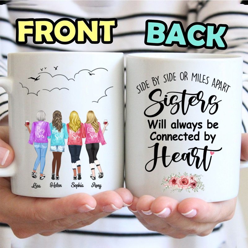 Personalized Soul Sister Mug – Custom Gift For Unbiological Sister