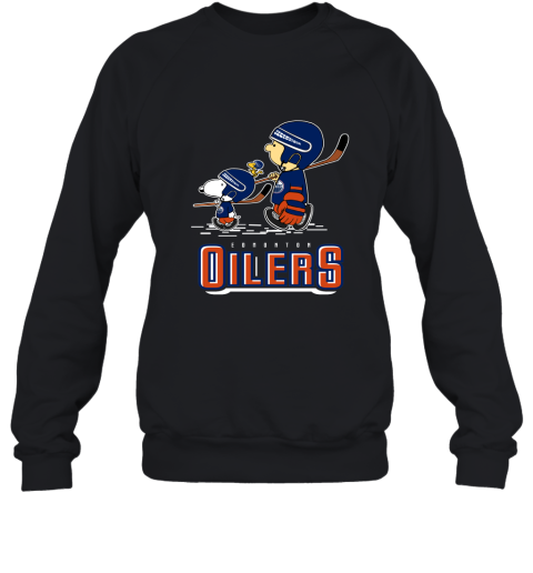 Let’S Play Oilers Ice Hockey Snoopy 2D Sweatshirt