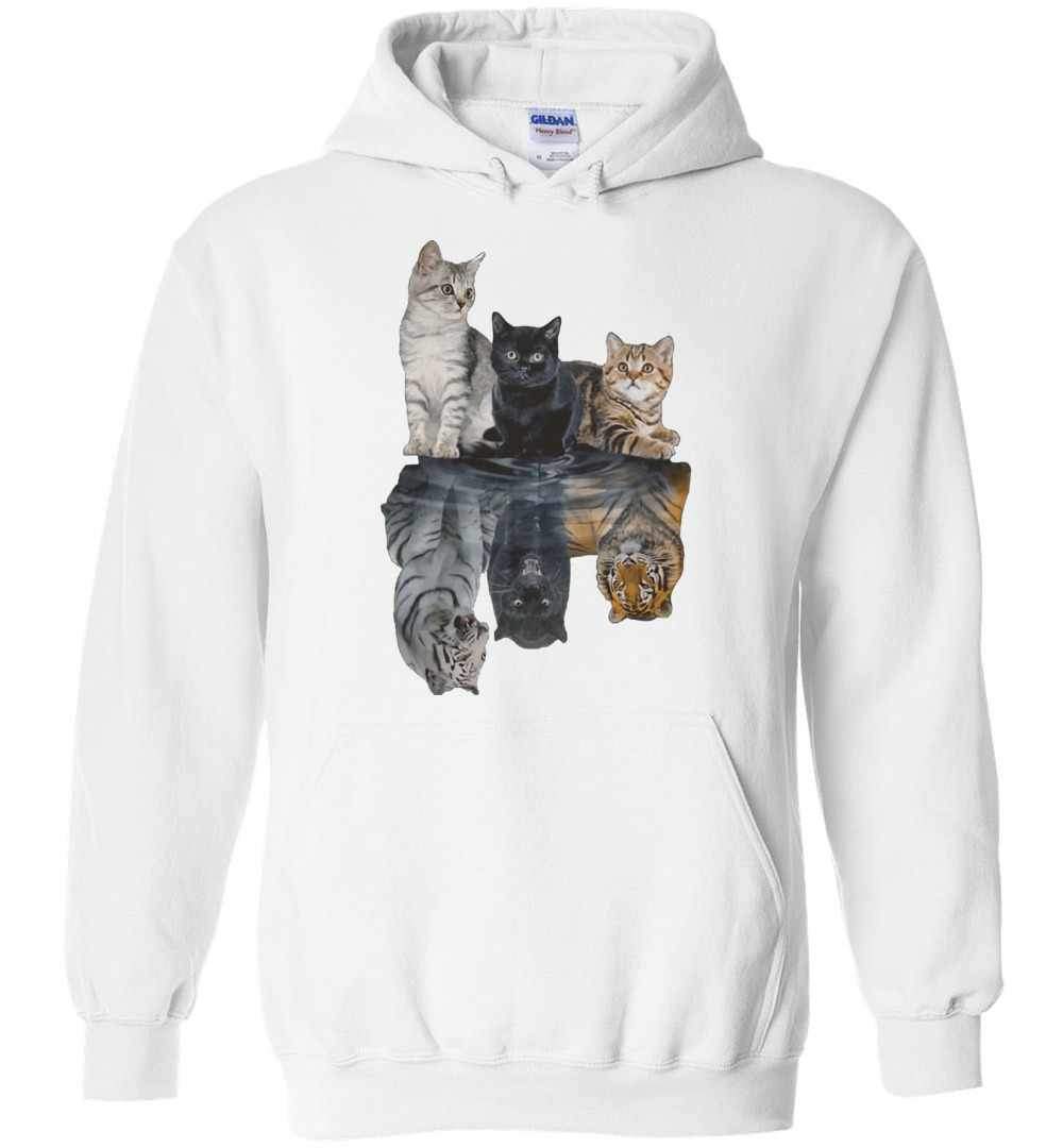 Cat Reflection Tiger Hoodies