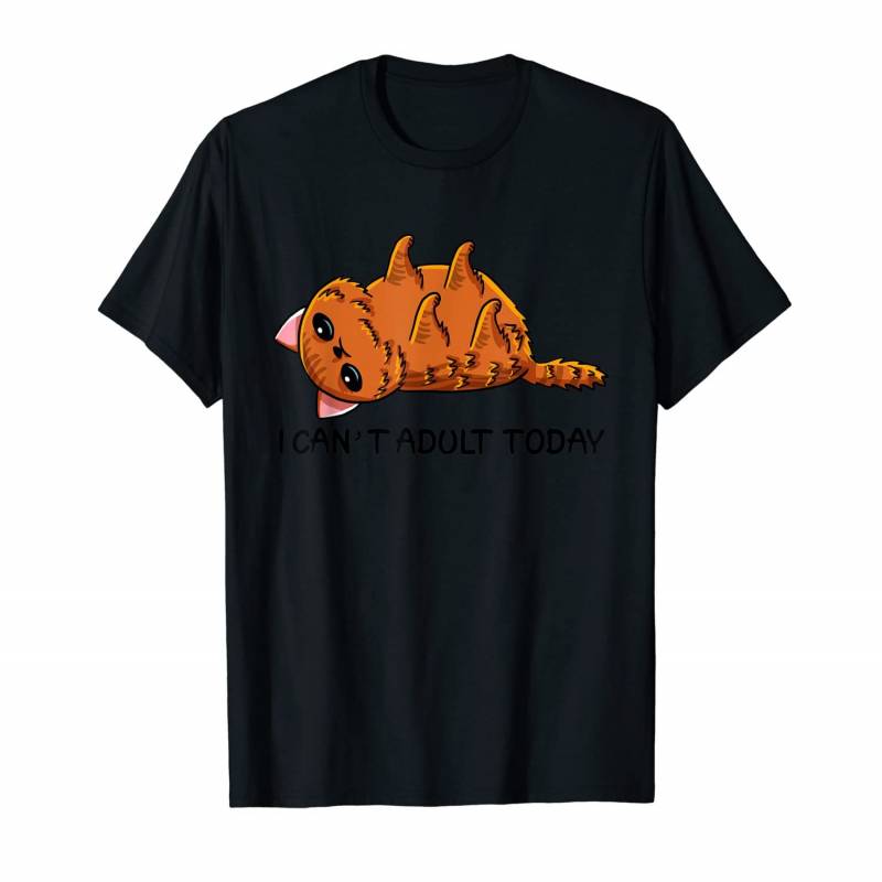 Can’t Adult Cat Roll Funny Feline Kitten Animal Lover Gift T-shirt