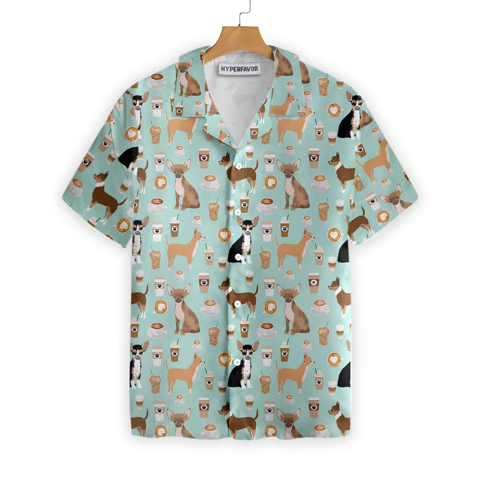 Coffee And Chihuahua Shirt For Men Hawaii Ha31863