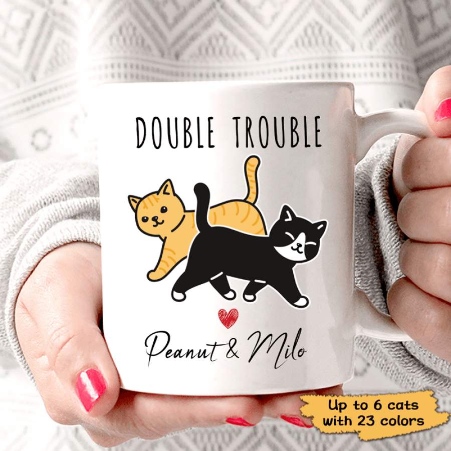 Walking Cat Personalized Coffee Mug