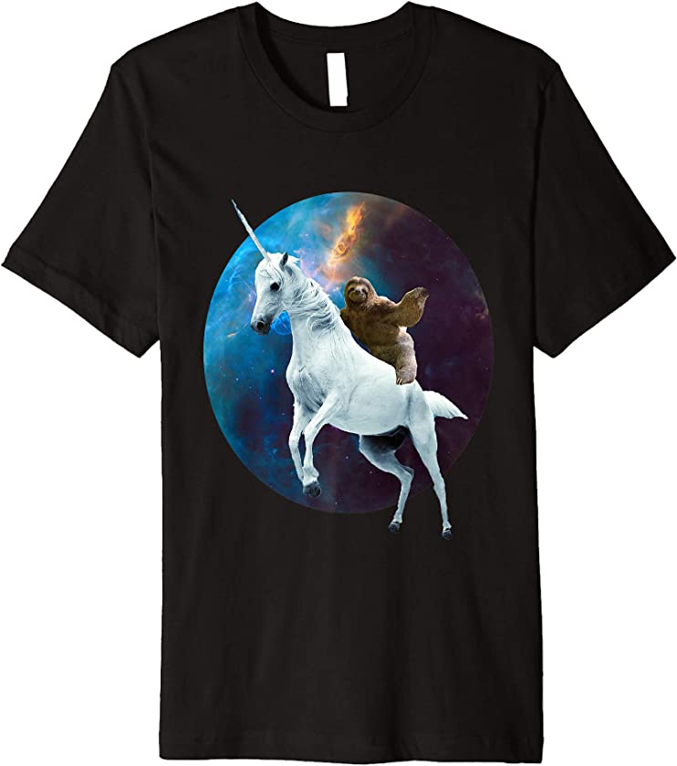 Unicorn Sloth Space Galaxy T Shirt – Funny Animal Gift