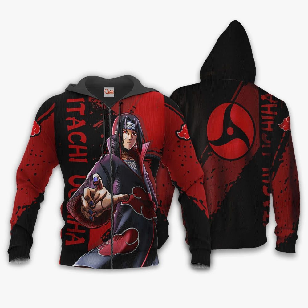 Uchiha Itachi Hoodie Shirt Sharingan Naruto Anime Jacket Unisex Men Women