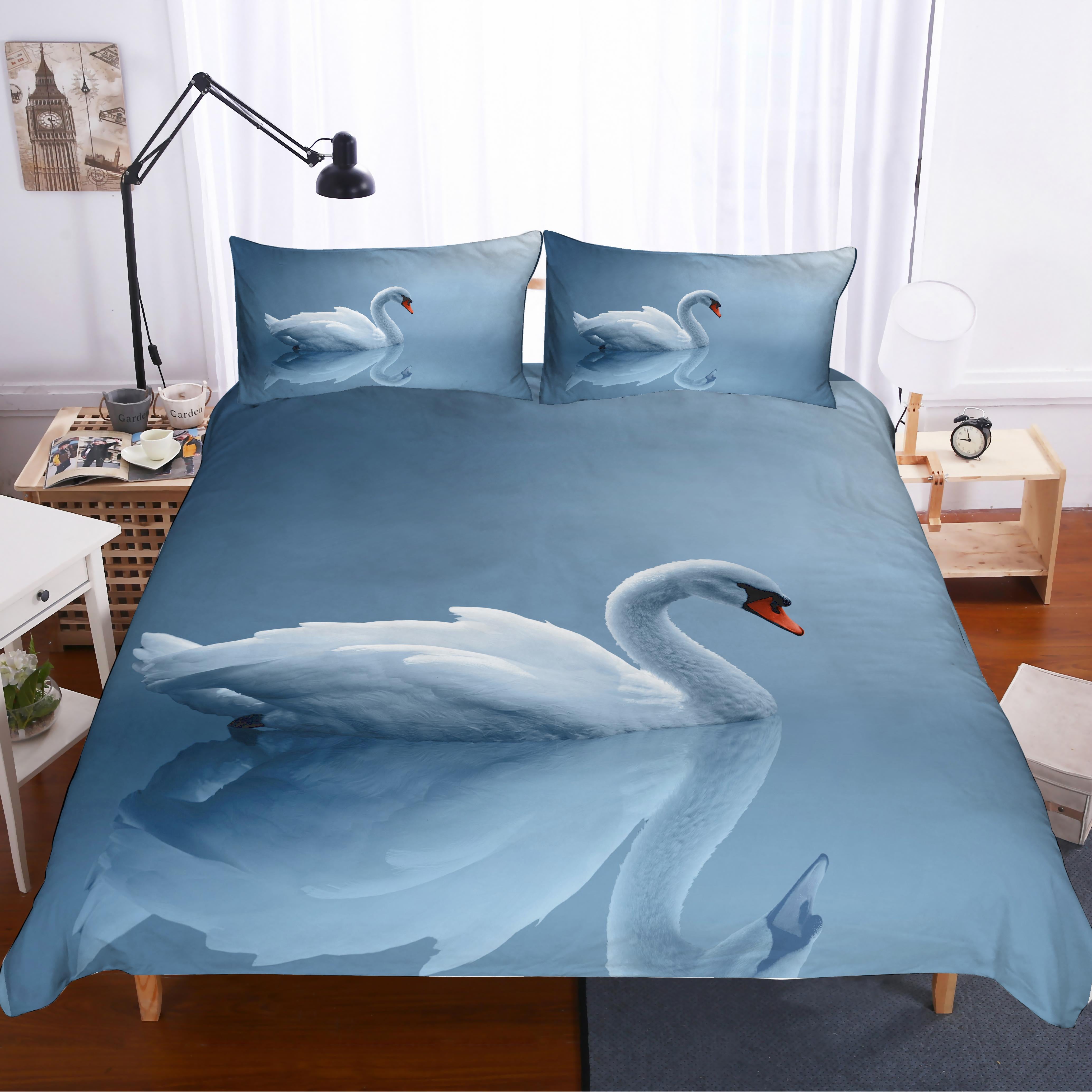 3D Animals Cygnus Quilt Cover Set Bedding Set Pillowcases 35