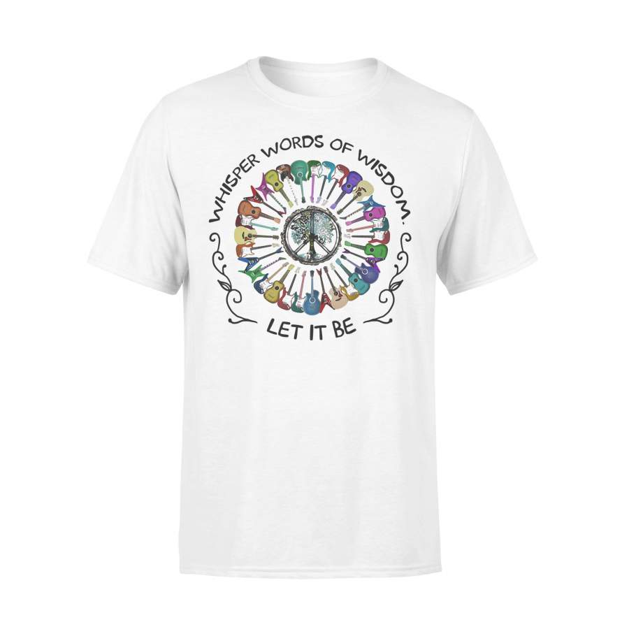 Whisper Words Of Wisdom Let It Be Guitar Hippie T-shirt