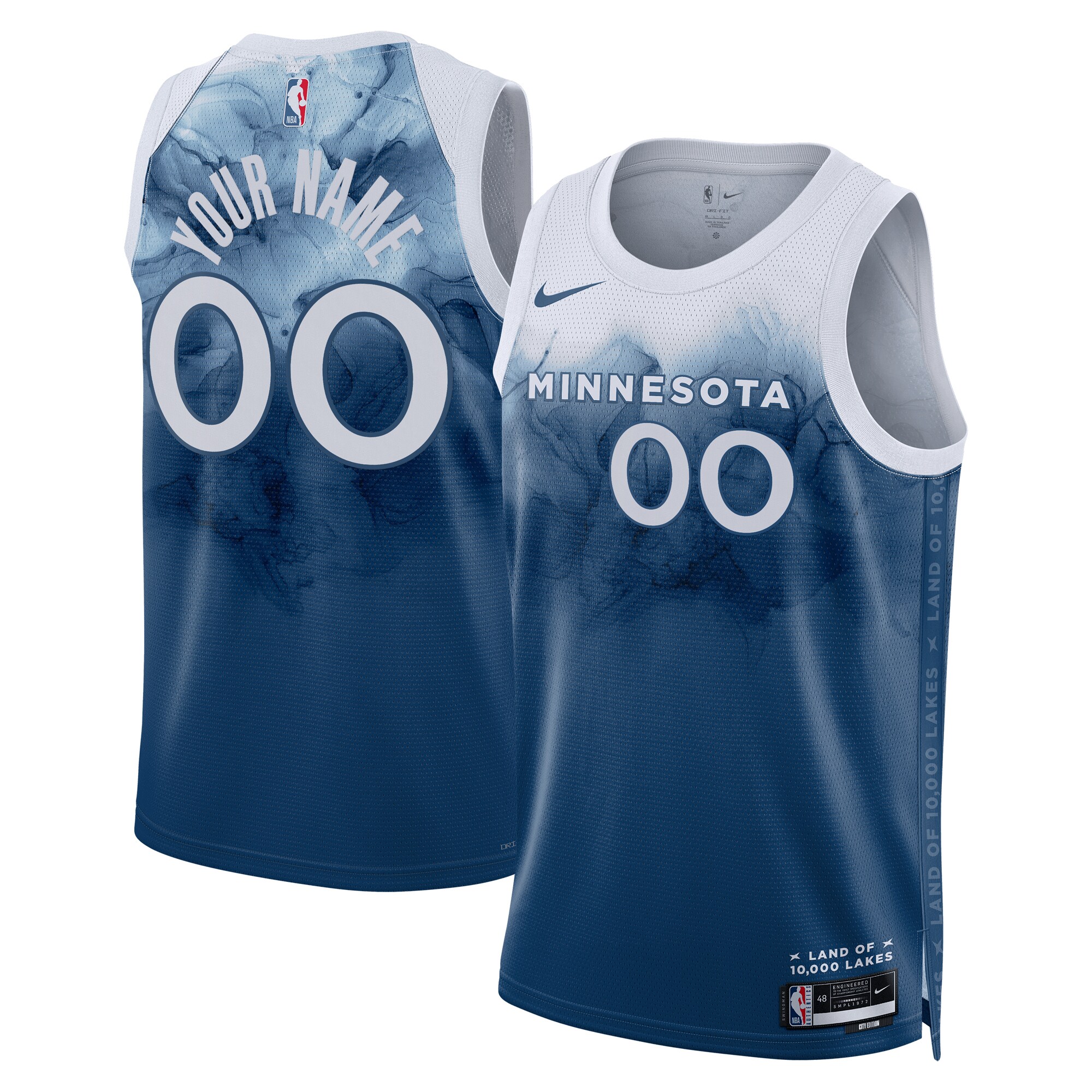 Minnesota Timberwolves Unisex 2023/24 Custom Swingman Jersey – Blue – City Edition