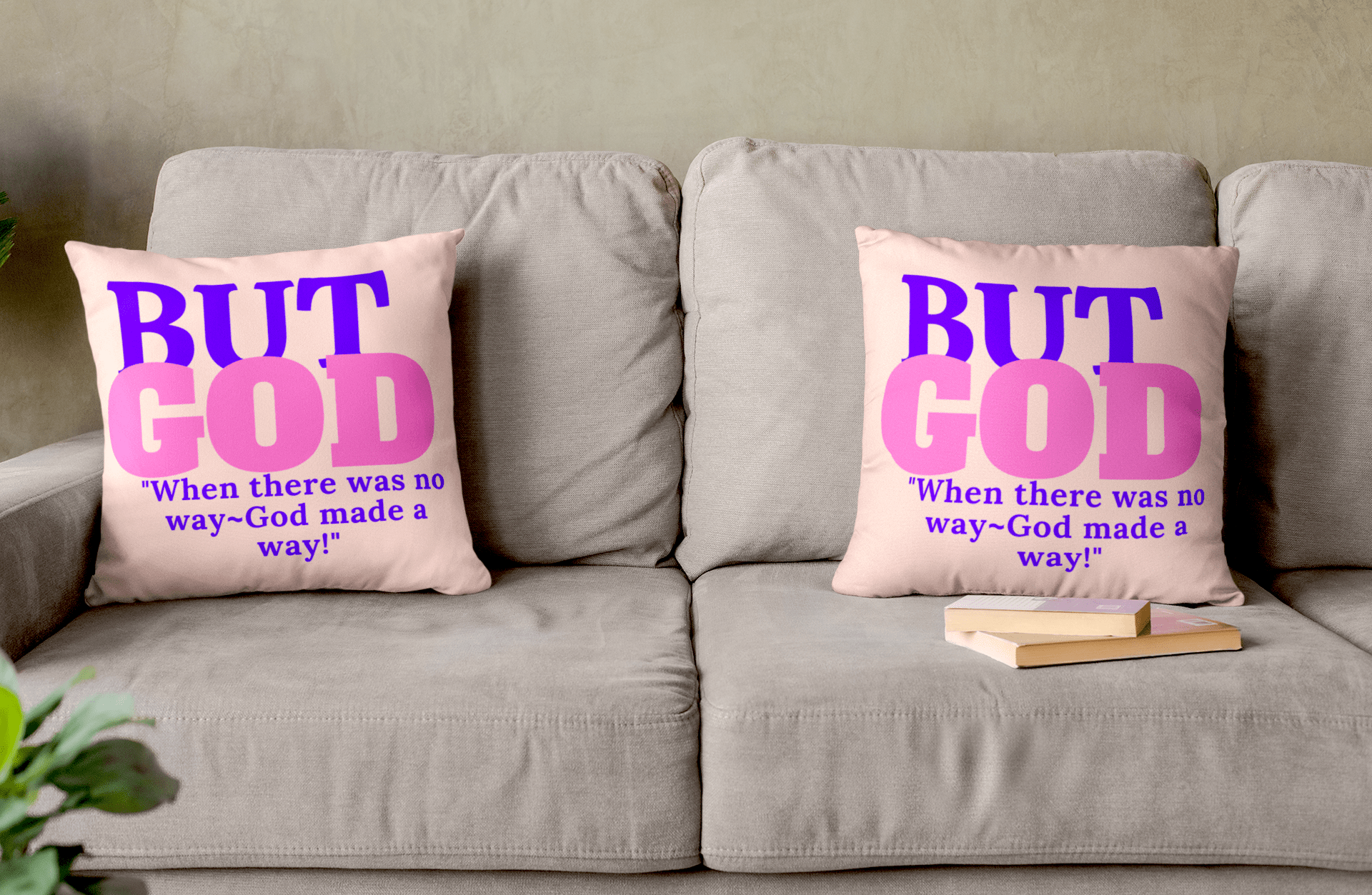 But God Cotton Candy Throw Pillow Cover