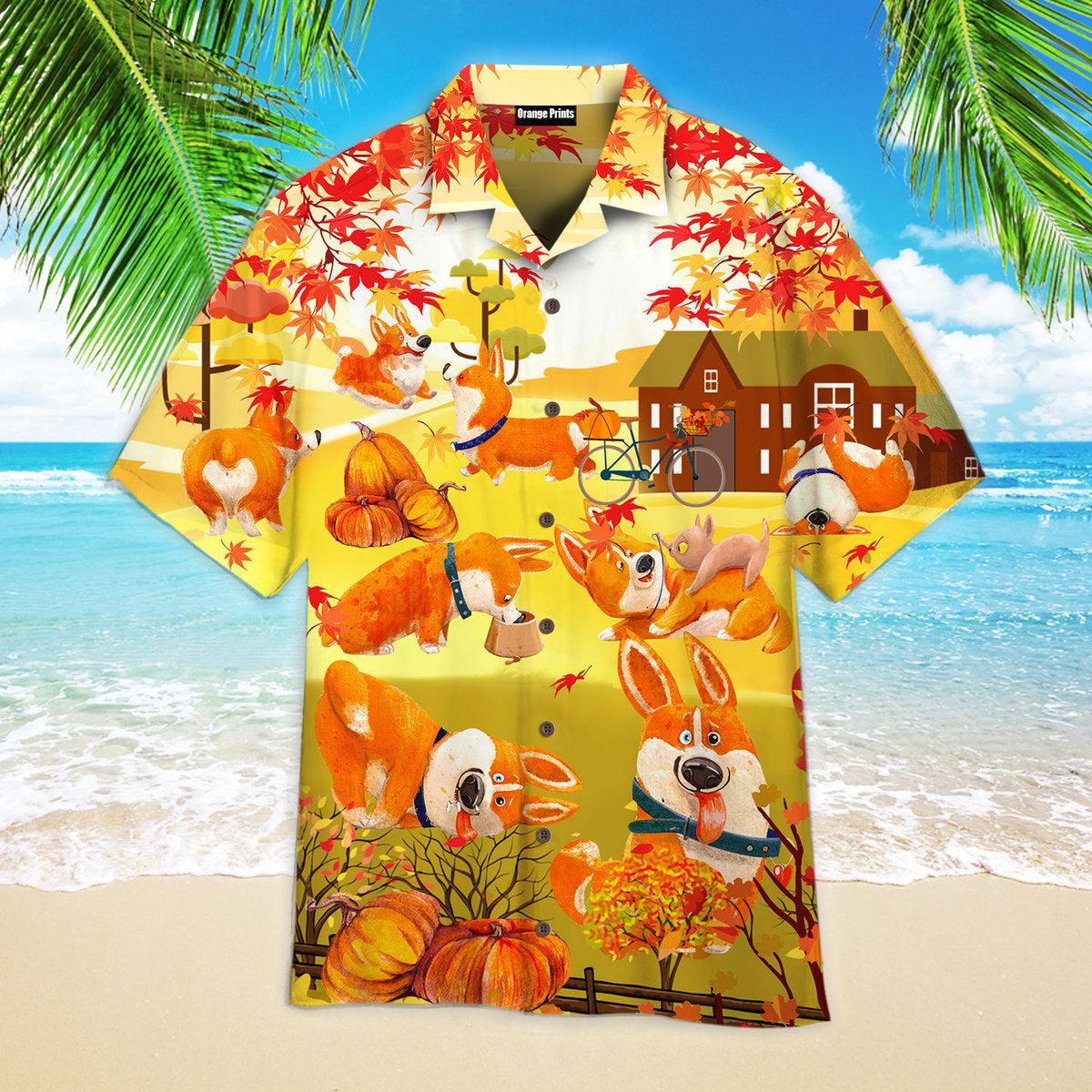 Happy Fall Y’All With Lovely Dog Aloha Hawaiian Shirts For Men & For Women | Wt8116