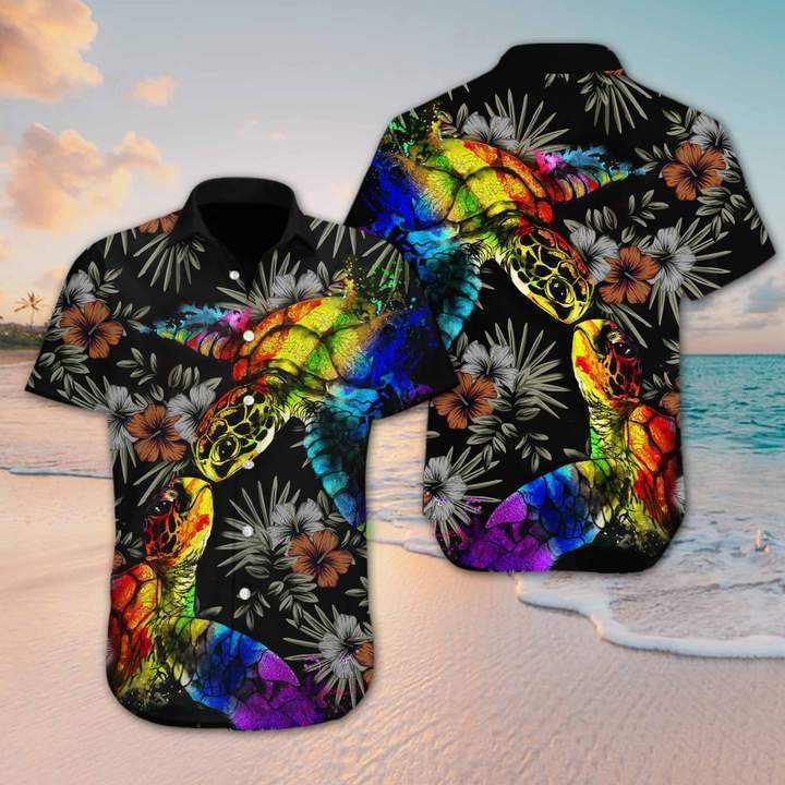 Lgbt Turtle Flower Hawaii Hawaii Shirt Pride Hawaii Ha4119