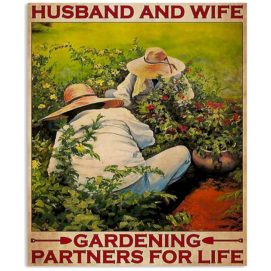 MP0411 – Gardening – Husband and wife gardening partner for life – Poster