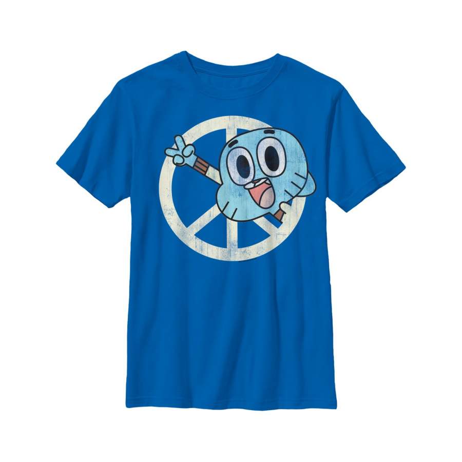 The Amazing World of Gumball Boy’s Peace Sign Gumball T-Shirt