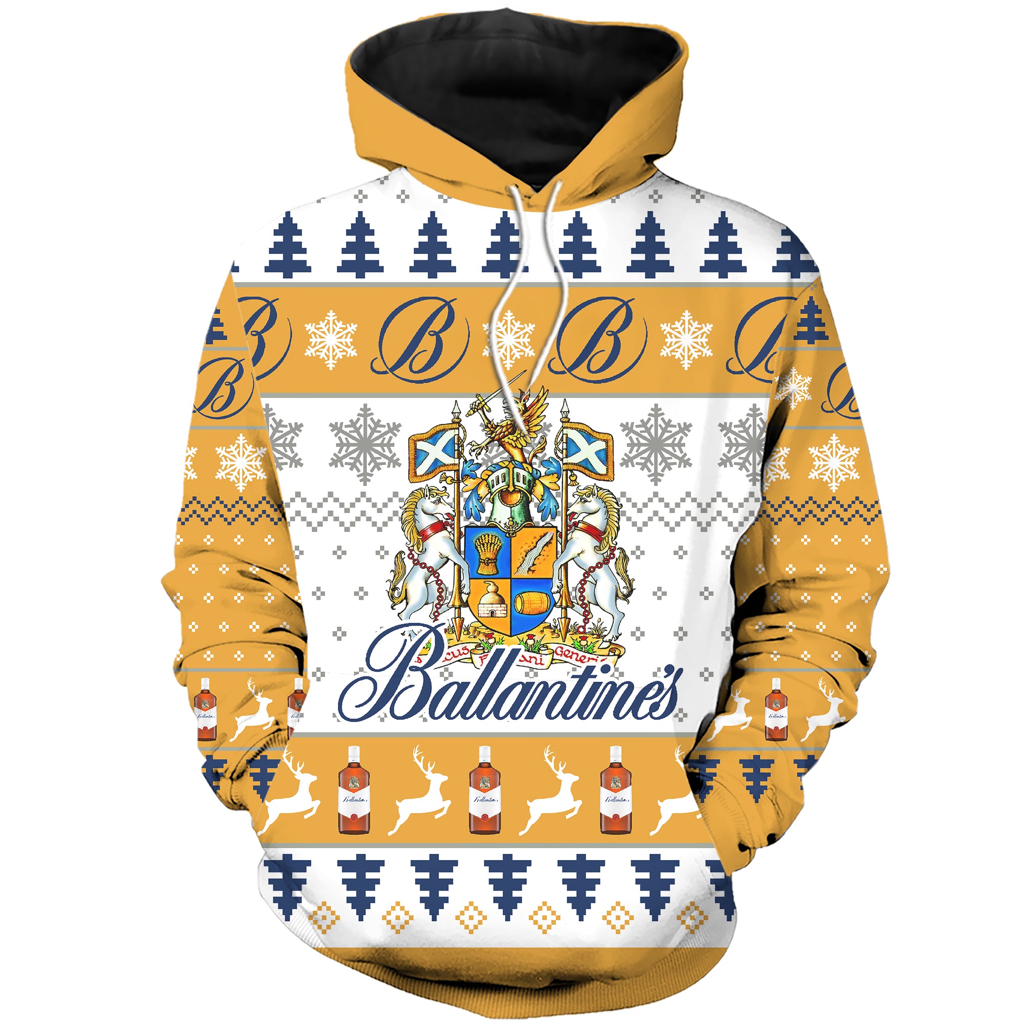 Ballantine’S Ugly Christmas Hoodie All Over Printed Pf177