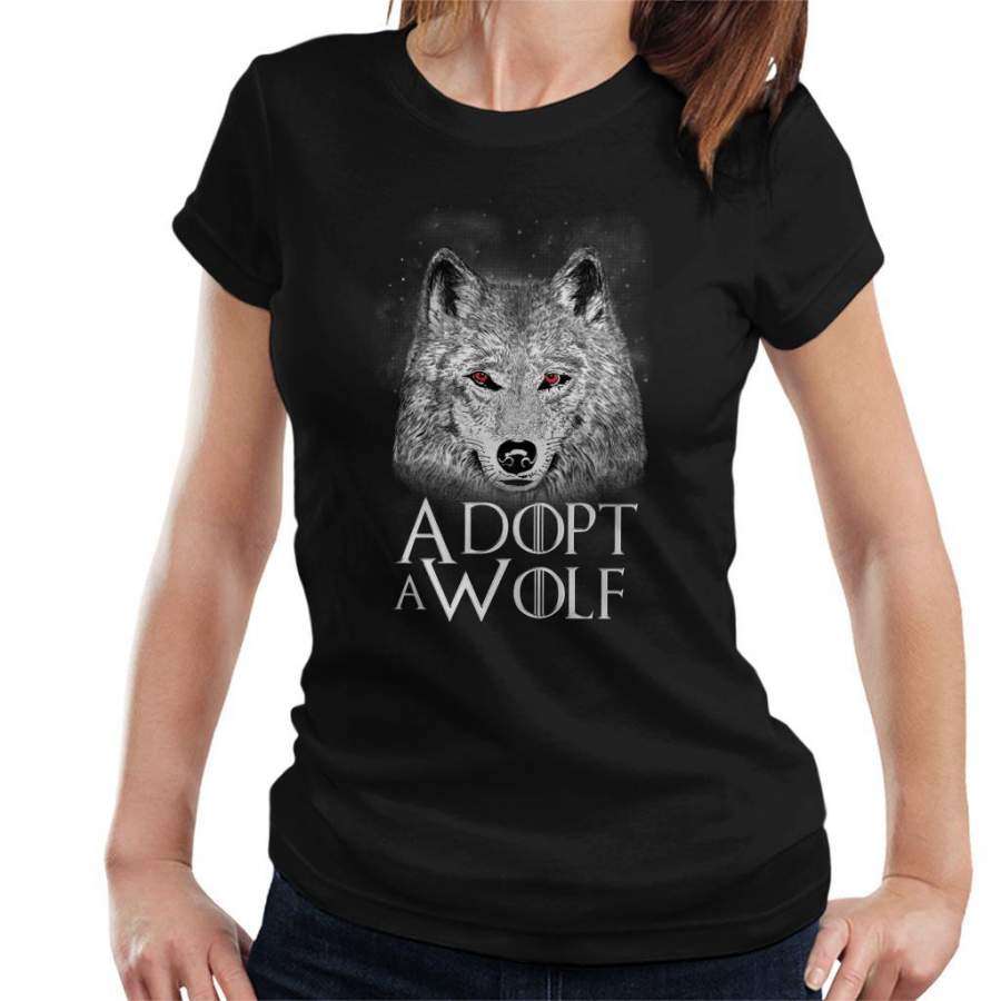 Adopt A Wolf Game Of Thrones Women’s T-Shirt