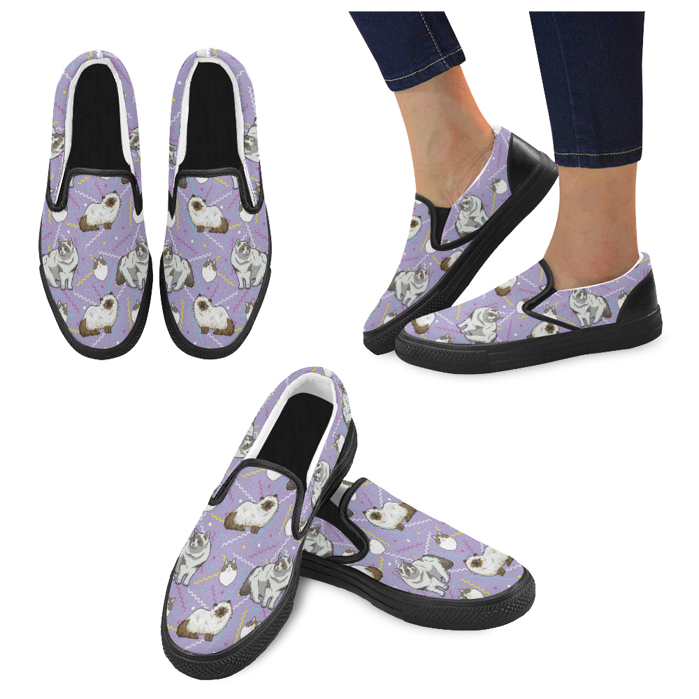 Ragdoll Black Women’s Slip-on Canvas Shoes