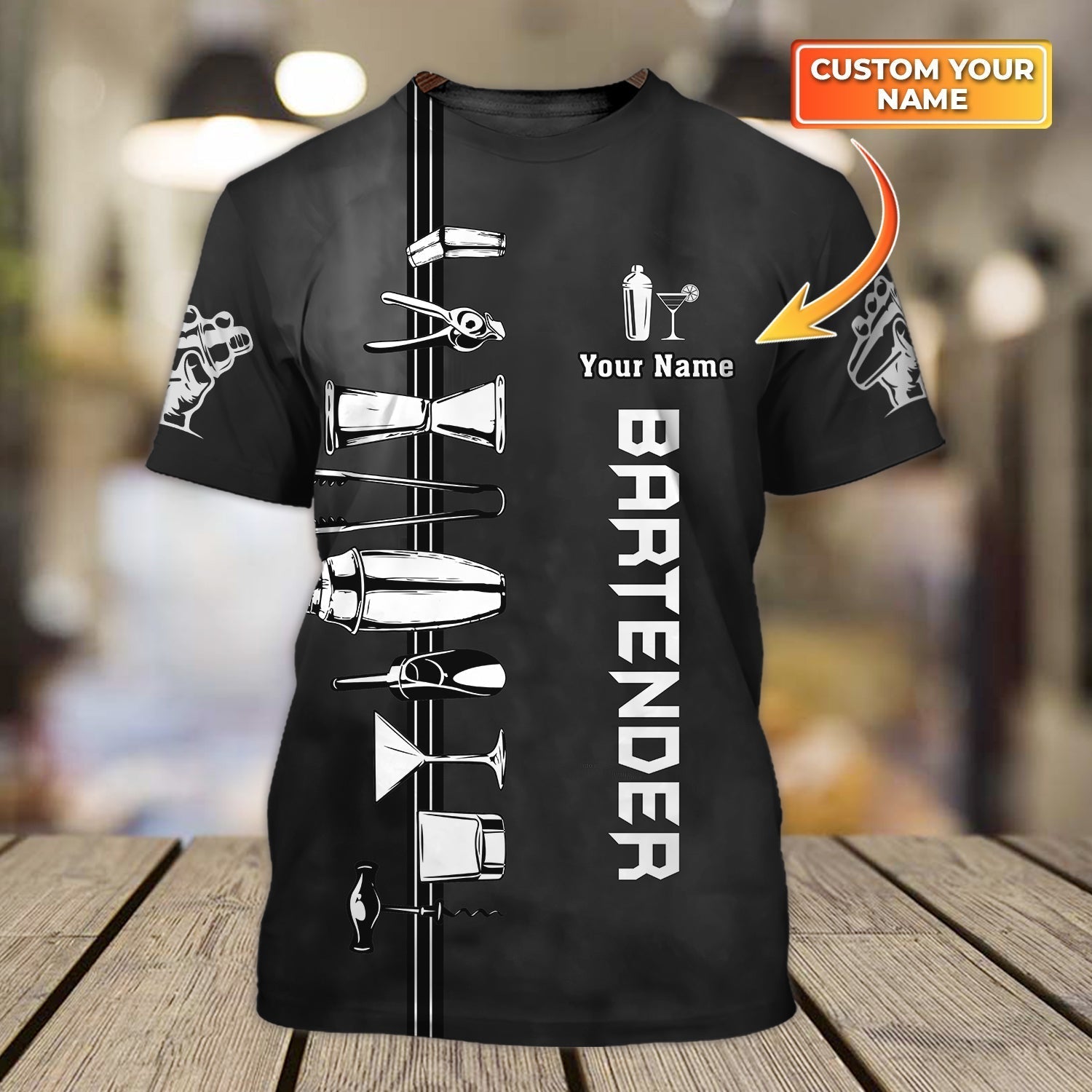 Custom Bartender Shirt All Over Print Barista Shirts Men Women Gift For New Bartender