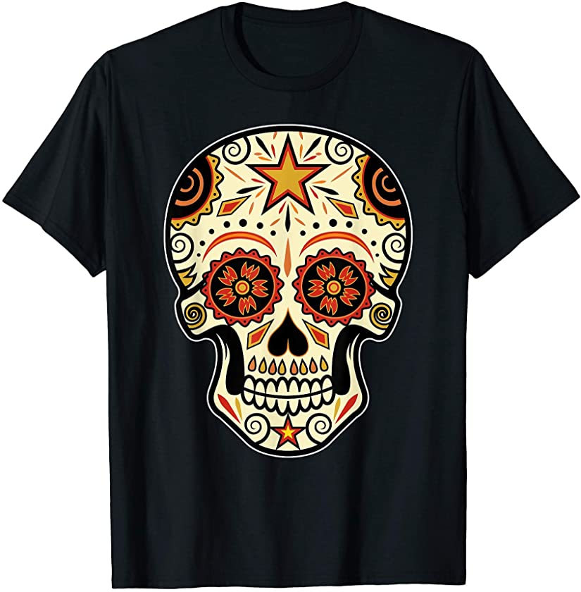 2021 Dia De Los Muertos Sugar Skull Spanish Day of Dead T-Shirt