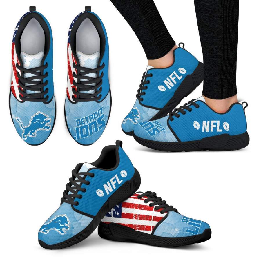 Simple Fashion Detroit Lions Shoes Athletic Sneakers