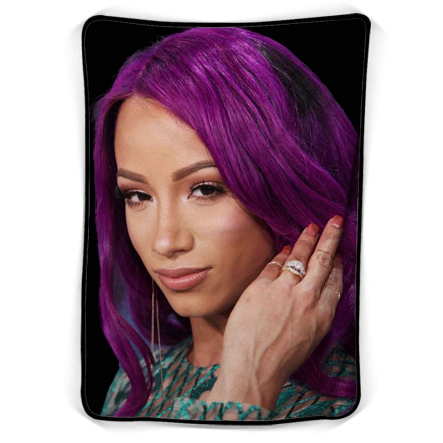 Sasha Banks Hair Style Fleece Blanket