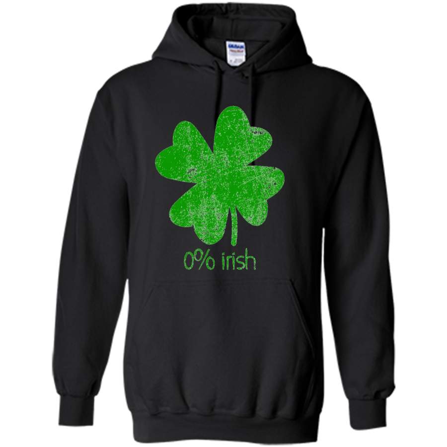 0% Irish St Patricks Day funny men women  Pullover Hoodie 8 oz