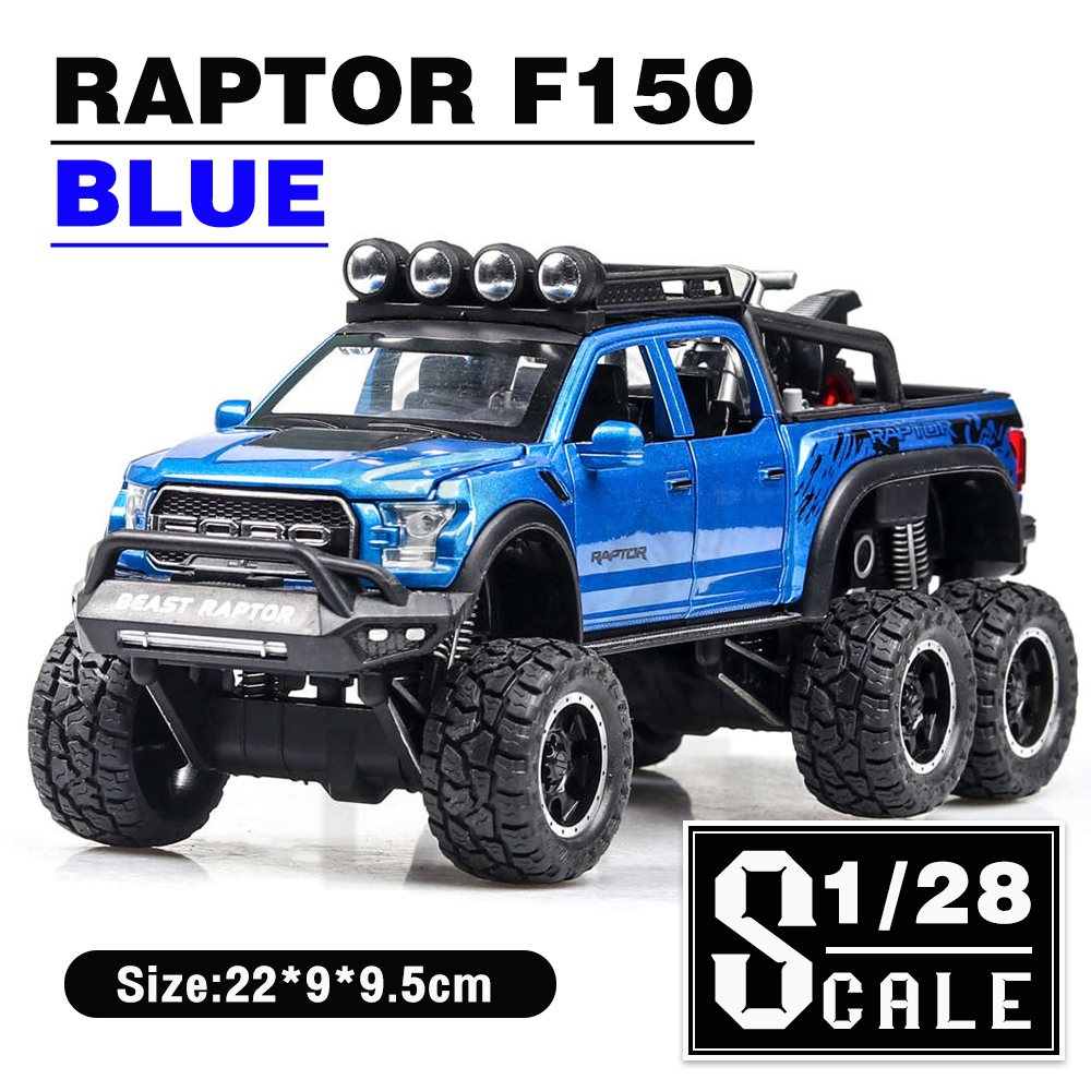 FREE GIFT Scale 1/32 Raptor F150 Monster Truck Metal Diecast Alloy Cars Model Toy Car For Boys Child Kids Toys Vehicle Hobbies alx