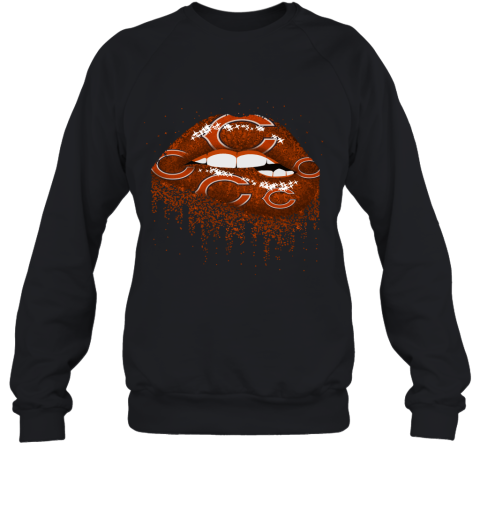 Biting Glossy Lips Chicago Bears Football 2D Sweatshirt