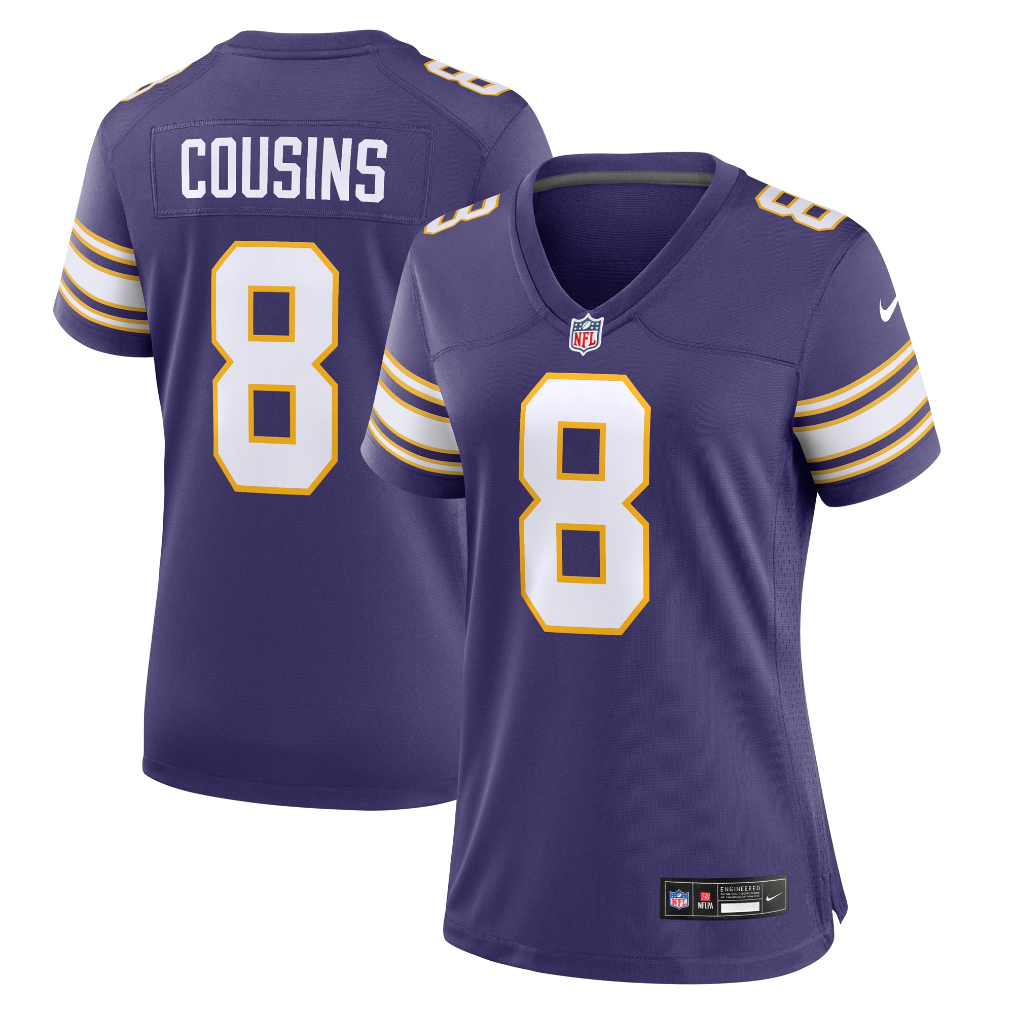 Kirk Cousins Minnesota Vikings Women's Player Jersey – Purple 2