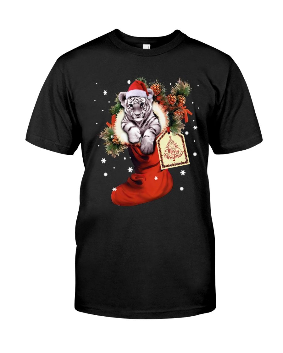 White Tiger Merry Christmas Classic T-Shirt