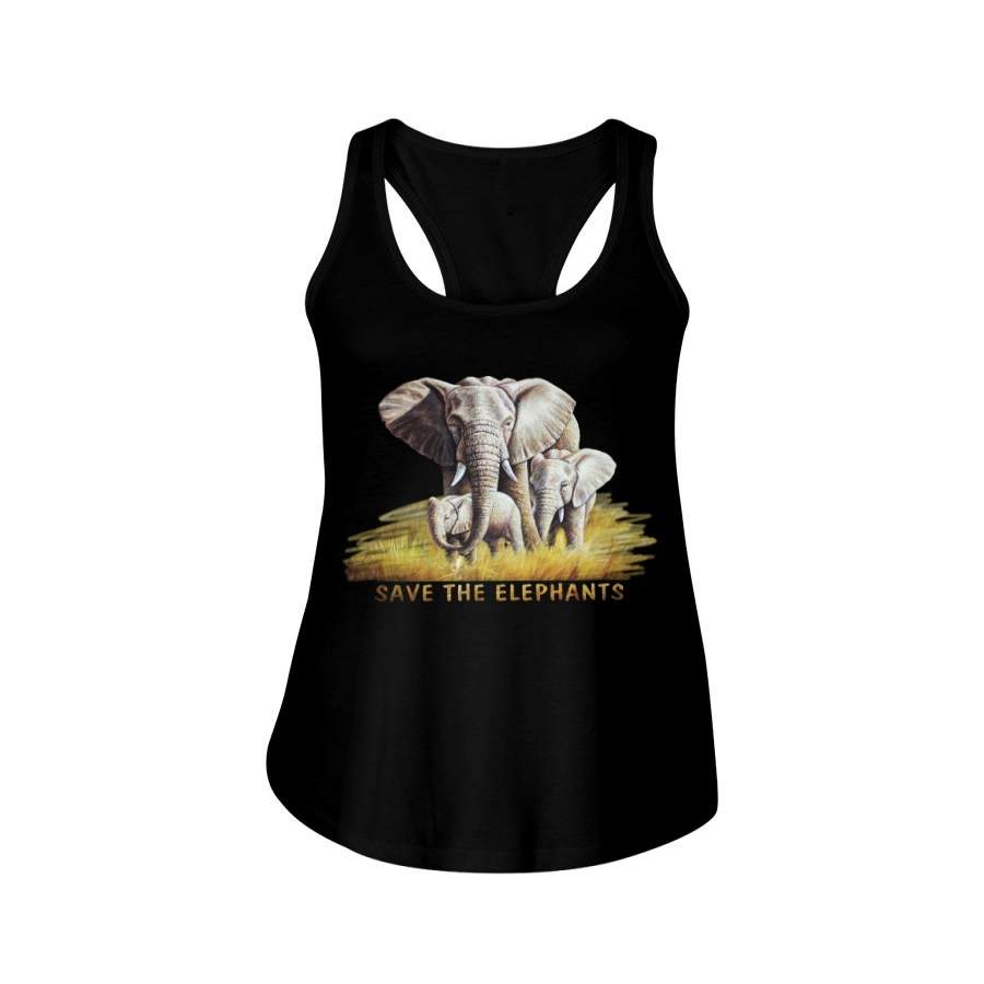 Elephant Voice- Save The Elephant Ladies Flowy Tank