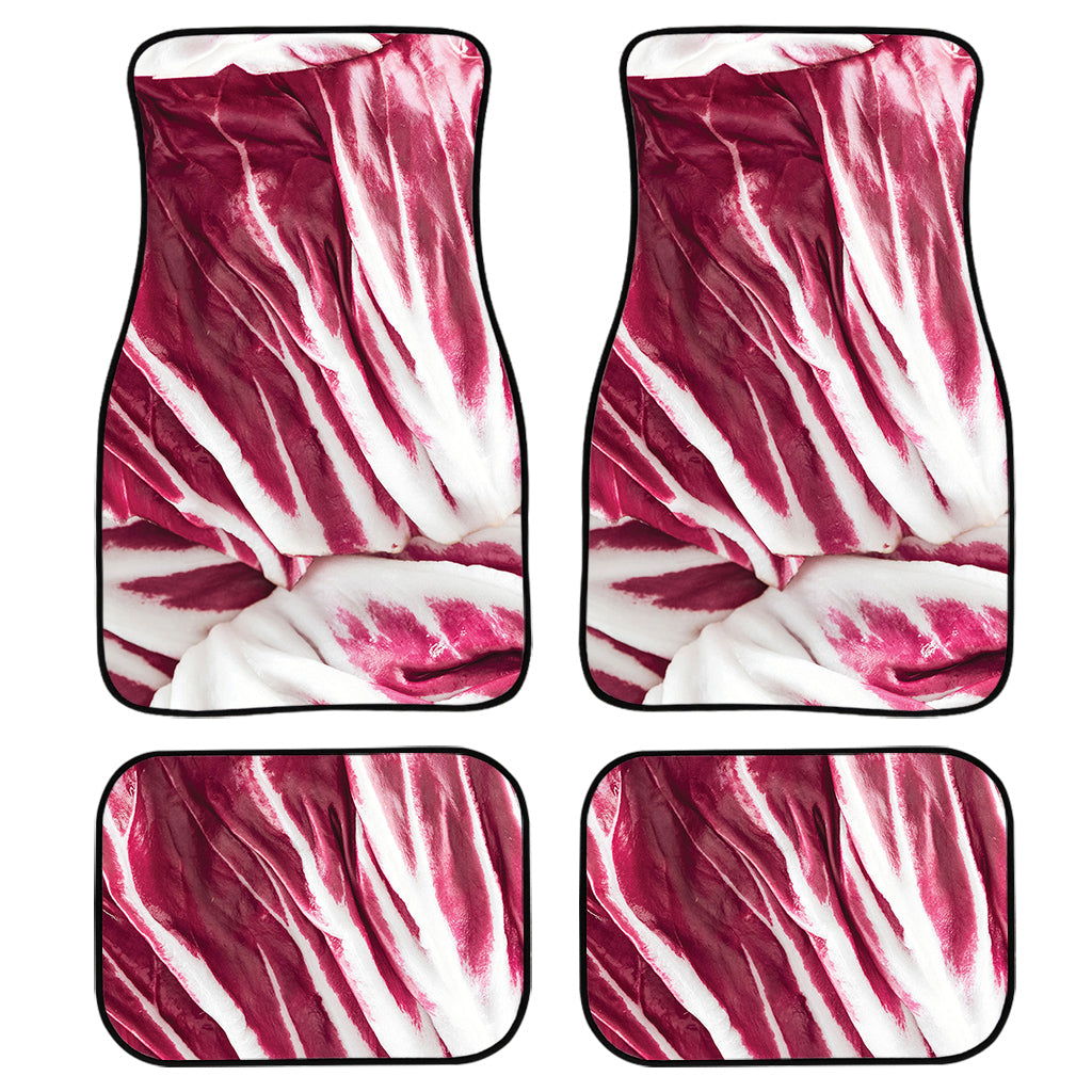 Red Cabbage Leaves Print Front And Back Car Floor Mats, Front Car Mat