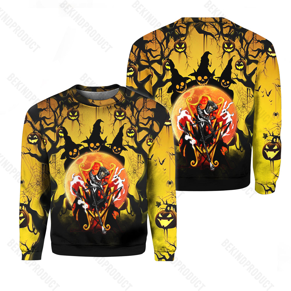 Skellington The King Of Halloween Hawaiian Crewneck Sweatshirt All Over Print Sweatshirt For Women Sweatshirt For Men Swn1188