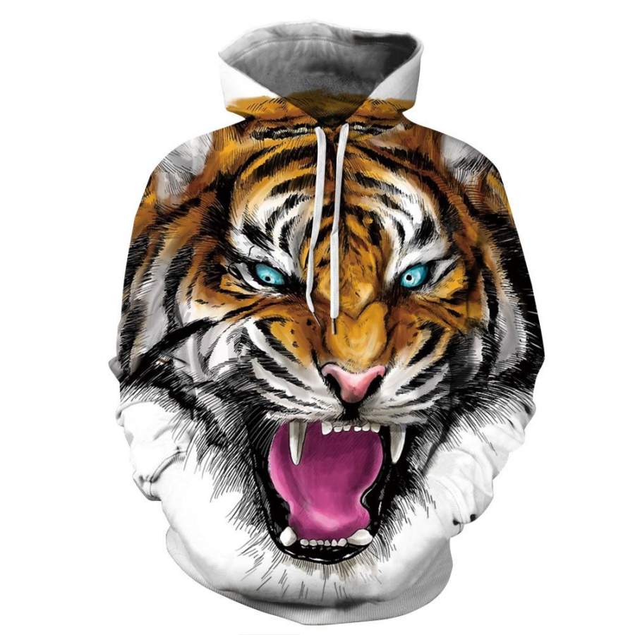 Ferocious Tiger 3D Hoodie Unisex Sweatshirt