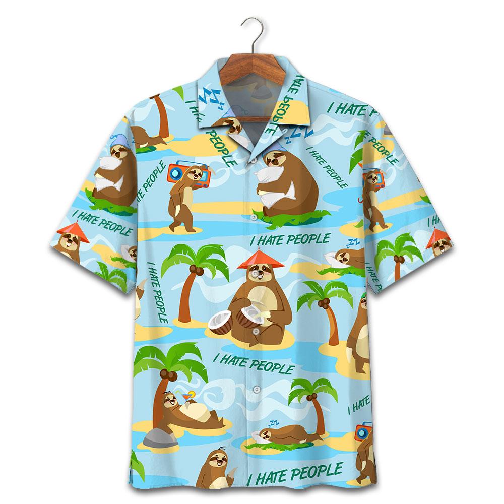 Famille Sloth I Hate People Hawaii Short Ha32744